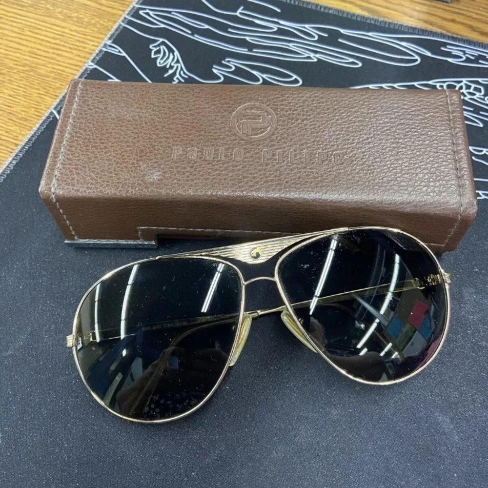 RARE Vintage Gargoyles 1980's Kittyhawk Gold Aviator Unisex Sunglasses